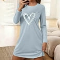 thumbnail image 1 of Karight Sleep Shirts for Women Soft Long Sleeve Fall/Winter Night Shirts for Women Sleepwear Loose Fit Print Sleep Shirt, 1 of 6