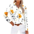 thumbnail image 1 of Karight Striped Button Down Shirts for Women Dress Shirts Long Sleeve Casual Collared Office Work Shirt with Pocket, 1 of 5