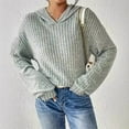 thumbnail image 1 of Karight Sweaters for Women V Neck Ribbed Knit Fall Sweaters Top Cozy Long Sleeve Trendy Lightweight Pullover Sweaters, 1 of 6