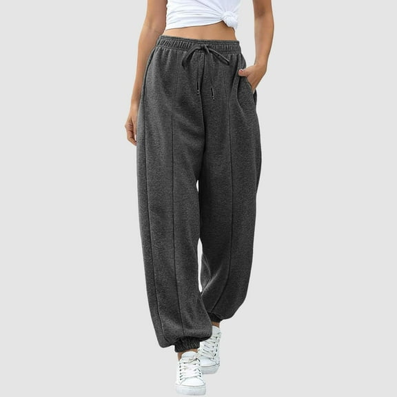 Karight Sweatpants for Women Casual Drawstring Sweat Pants Workout Athletic Joggers with Pockets