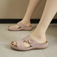 thumbnail image 1 of Karight Wedge Sandals for Women Summer: Dressy Low Heel Sandals, Comfortable Walking, Arch support, Casual Slip on Summer Shoes, 1 of 4
