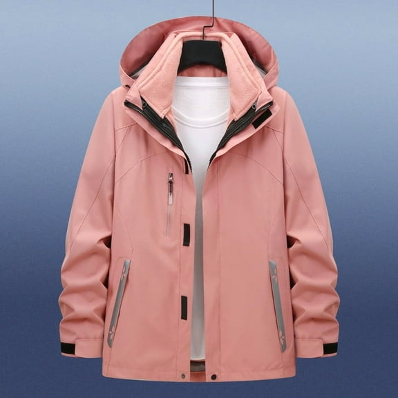 Karight Winter Rain Jackets Men Women Outdoor Removable Inner Liner Thick Camping Hiking Waterproof Soft Shell Coat