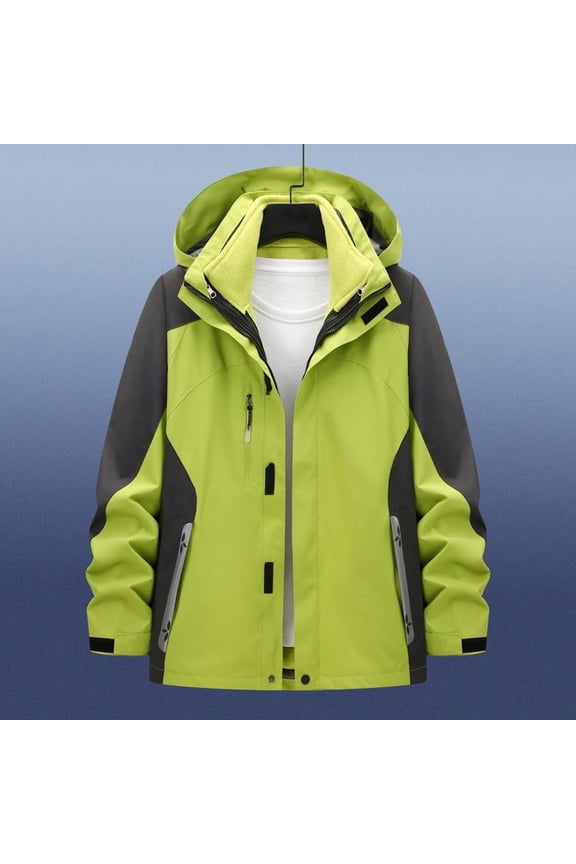 Winter Rain Jackets Men Women Outdoor Removable Inner Liner Thick Camping Hiking Waterproof Soft Shell Coat