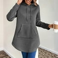 thumbnail image 1 of Karight Women Hoodies Dress Long Sweatshirts Dress Raglan Sleeves Oversized Sweatshirts with Pocket Fall Winter Trendy, 1 of 7