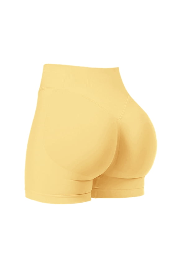 Women Workout Gym Seamless Butt Lifting Shorts Hidden Scrunch Impact Booty Shorts