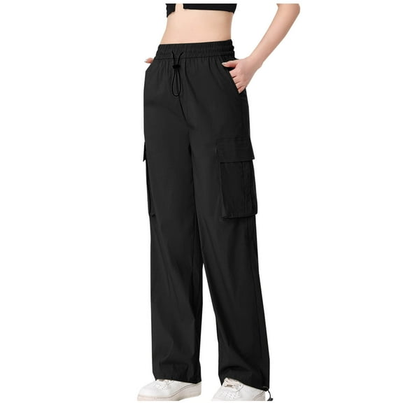 Karight Women's Cargo Work Pants Water Resistant Lightweight Fabric with Multi Pockets for Hiking Camping and Daily Wear