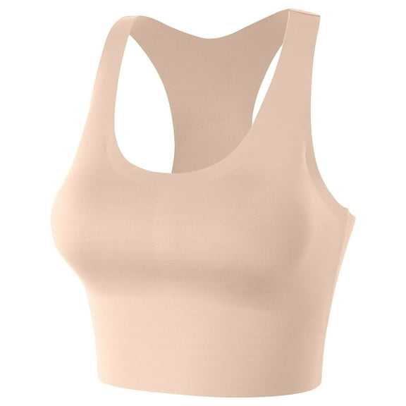 Karight Women's Casual Basic Sports Crop Tank Tops Racerback Running Yoga Tanks Cotton Sleeveless Gym Shirts