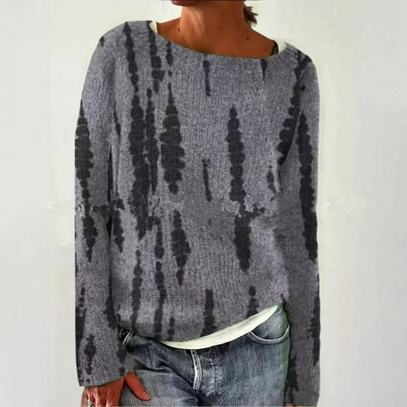 Karight Women's Colorful Retro Knitted Fair Isle Print Sweater Trendy Fall Winter Oversized Lightweight Pullover Tops