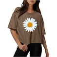 thumbnail image 1 of Karight Women's Crew Neck T Shirt Oversized Casual Loose Short Sleeve Tee Summer Athletic Workout Pullover Tops with Pockets, 1 of 5