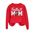 thumbnail image 1 of Karight Women's Football Mom Graphic Crewneck Sweatshirt Long Sleeve Casual Pullover Top, 1 of 6