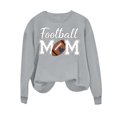 thumbnail image 1 of Karight Women's Football Mom Graphic Crewneck Sweatshirt Long Sleeve Casual Pullover Top, 1 of 6