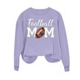thumbnail image 1 of Karight Women's Football Mom Graphic Crewneck Sweatshirt Long Sleeve Casual Pullover Top, 1 of 6