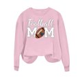 thumbnail image 1 of Karight Women's Football Mom Graphic Crewneck Sweatshirt Long Sleeve Casual Pullover Top, 1 of 6