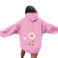 thumbnail image 1 of Karight Women's Graphic Hoodies Drawstring Long Sleeve Moon Print Sweatshirt Pullover Fall Tops, 1 of 5