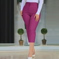 thumbnail image 1 of Karight Women's High Waist Pull-On Dress Pants Tummy Control Work Pants for Business Casual Trousers with Pockets Purple, 1 of 6