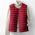 thumbnail image 1 of Karight Women's Lightweight Down Vest Collarless Button Down Puffer Vests Sleeveless Quilted Jacket Waistcoat with Pockets, 1 of 9