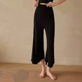 thumbnail image 1 of Karight Women's Loose Yoga Pants Wide Leg Pants Pilates Cropped Pants Solid Color Sports Pants, 1 of 5