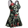 thumbnail image 1 of Karight Women's Plus-Size Flower Printing Shaping Body One Piece Swim Dresses Swimsuit, 1 of 4