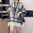 thumbnail image 1 of Karight Women's Shawl Wrap Poncho Cape Cardigan Sweater Open Front for Fall Winter Spring, 1 of 7
