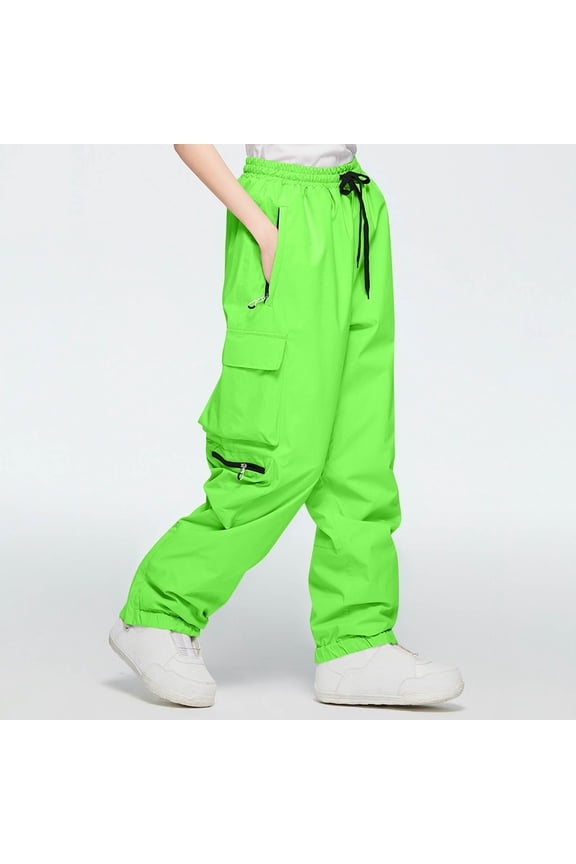 Women's Snow Bibs Pants Waterproof Insulated Ski Overalls Pants Winter Overalls Warm Snow Suit Detachable Pants