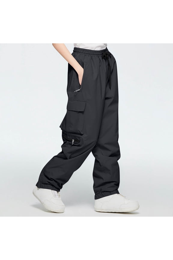 Women's Snow Bibs Pants Waterproof Insulated Ski Overalls Pants Winter Overalls Warm Snow Suit Detachable Pants