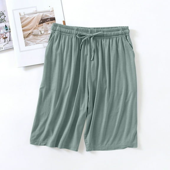 Karight Women's Soft Sleep Pajama Shorts Modal Cotton Loungewear Pjs Bottoms Elastic Waist Lounge-Shorts with Pockets
