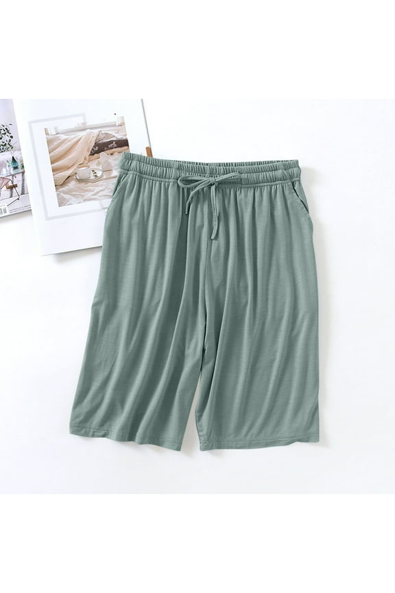 Women's Soft Sleep Pajama Shorts Modal Cotton Loungewear Pjs Bottoms Elastic Waist Lounge-Shorts with Pockets