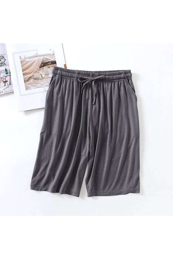 Women's Soft Sleep Pajama Shorts Modal Cotton Loungewear Pjs Bottoms Elastic Waist Lounge-Shorts with Pockets