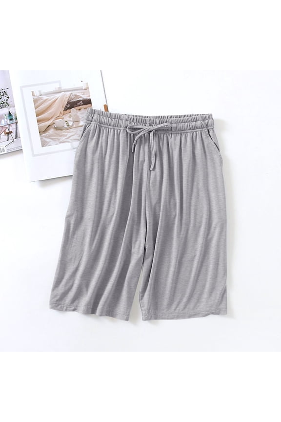 Women's Soft Sleep Pajama Shorts Modal Cotton Loungewear Pjs Bottoms Elastic Waist Lounge-Shorts with Pockets