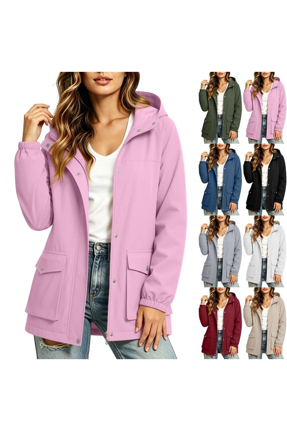 Women's Solid Color Loose Long-Sleeved Tops Casual Softshell Jacket