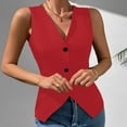 thumbnail image 1 of Karight Women's Suit Vest Top Sleeveless V Neck Blazer Vest Waistcoat, 1 of 7