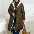 thumbnail image 1 of Karight Women's Winter Coats Plus Size Reversible Fleece Jackets Hooded Lightweight Oversized Long Down Coat for Commute Travel, 1 of 9