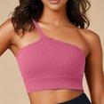 thumbnail image 1 of Karight Women's Workout Sports Bras One Shoulder Asymmetrical Bra Fitness Training Gym Yoga Crop Tank, 1 of 4