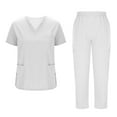 thumbnail image 1 of Karight Womens 11 Pocket Cool Stretch Cargo Scrub Set with Regular and Petite Sizes, 1 of 7