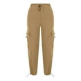 thumbnail image 1 of Karight Womens Baggy Cargo Pants Casual Hiking Trousers Loose Fit Parachute Pants Hight Waist Mutil Pocket Trousers, 1 of 5