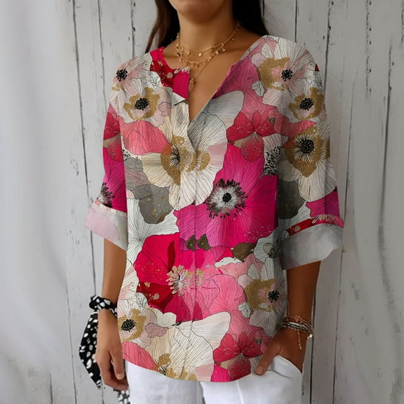 Karight Womens Button Down Shirt Long Sleeve Blouse