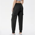thumbnail image 1 of Karight Womens Cargo Sweatpants Elastic High Waisted Cinch Bottom Athletic Joggers Casual Lightweight Workout Sweatpants, 1 of 8