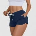 thumbnail image 1 of Karight Womens Casual Drawstring Shorts - Soft Lightweight Athletic Shorts with Side Pockets, Split Hem for Workout Beach Vacation, 1 of 8