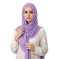 thumbnail image 1 of Karight Womens Chiffon Hijab Scarf Lightweight Solid Color Breathable Sheer Head Wrap, 1 of 6