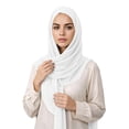 thumbnail image 1 of Karight Womens Chiffon Hijab Scarf Lightweight Solid Color Breathable Sheer Head Wrap, 1 of 6