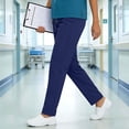 thumbnail image 1 of Karight Womens Drawstring Scrub Pants Elastic Waist Cargo Pockets Straight Leg Medical Uniforms for Nurse Doctor Healthcare, 1 of 9