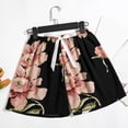 thumbnail image 1 of Karight Womens Floral Print Elastic Waist Shorts Lightweight Flowy Lounge Sleep Shorts with Drawstring, 1 of 5