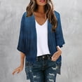 thumbnail image 1 of Karight Womens Floral Print Open Front Kimono Cardigan 3/4 Sleeve Lightweight Chiffon Boho Cover Up, 1 of 4