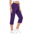 thumbnail image 1 of Karight Womens High Waist Capri Pants with Pockets 3/4 Length Casual Workout Cropped Pants, 1 of 6