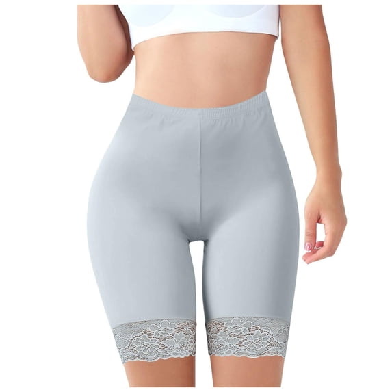 Karight Womens High Waisted Scalloped Hem Slip Shorts Seamless Lightweight Smooth Fabric Anti Chafing Under Dress Shorts for Skirts Dresses