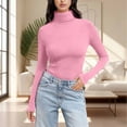 thumbnail image 1 of Karight Womens Long Sleeve Shirts Mock Neck Basic Slim Fitted Tops Lightweight Stretch Base Layer T-Shirt, 1 of 6