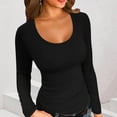 thumbnail image 1 of Karight Womens Long Sleeve Tops Baselayer for Women V Neck Soft Casual Slim Stretch Underscrub, 1 of 3