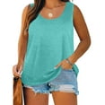 thumbnail image 1 of Karight Womens Plus Size Tank Tops Summer Sleeveless Square Neck T-Shirts Trendy Loose Fit Top Casual Tunics Shirts, 1 of 8