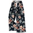 thumbnail image 1 of Karight Womens Printed Cropped Pants Lounge Pants Elastic Waist Casual Sleep Bottoms with Soft Fabric Breathable Relaxed Fit Daily Loungewear, 1 of 3