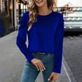 thumbnail image 1 of Karight Womens Puff Long Sleeve Shirts Crewneck Spring Fall Tops Basic Dressy Casual Blouses Trendy Outfits, 1 of 8